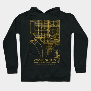 Washington DC City Map Hoodie